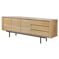 Oak Shadow Three Door Sideboard